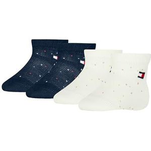 Tommy Hilfiger Color Naps Klassieke sokken (4 stuks) uniseks baby, Wit/Navy, 15-18