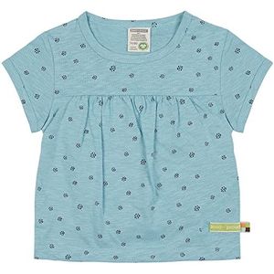 loud + proud Uniseks kindertuniek, Slub Jersey met opdruk, GOTS-gecertificeerd T-shirt, lagoon, 86-92