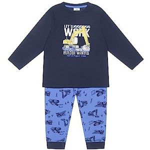 SALT AND PEPPER Jongens Jongens Pyjama Excavator Pyjama Set, Donkerblauw, 128-134