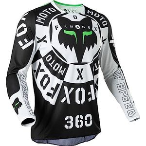 Fox 360 Nobyl Jersey Zwart/Wit S