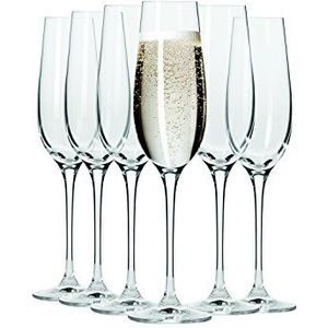 Maxwell & Williams Vino Champagne fluiten, glas, 180 ml, set van 6 champagne/prosecco glazen in geschenkdoos