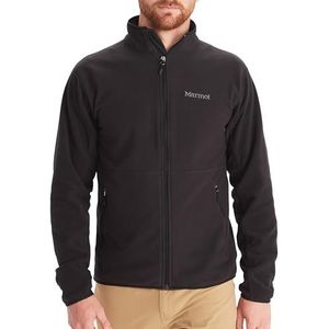 Marmot Heren Rocklin Jacket, Warme fleecejas, outdoorjas met doorlopende ritssluiting, ademende en winddichte trui, Black, S