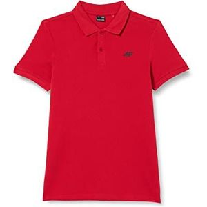 4F JUNIOR T-shirt M295 kleur rood maat 158 voor heren, Rood, 158