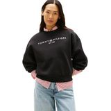 Tommy Hilfiger Dames CORP LOGO MDRN SWTSRT WW0WW47831 Pullover Sweatshirt, ZWART (Zwart), XXS, Zwart (zwart), XXS
