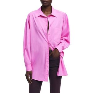 Desigual - Oversized - Shirt - Lange Mouwen - Effen Kleur - Stripafdruk