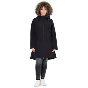 Ulla Popken - Hyprar - Regenjas - Donkerroze / Zwart