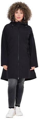 Ulla Popken - Hyprar - Regenjas - Donkerroze / Zwart