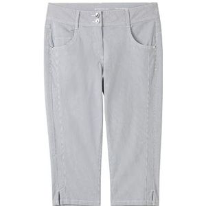 TOM TAILOR Damesbroek met taps toelopende pasvorm, 35456 - Delicate Navy White Stripe, 32