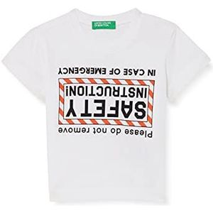 United Colors of Benetton T-shirt voor kinderen., wit 101., 98 cm