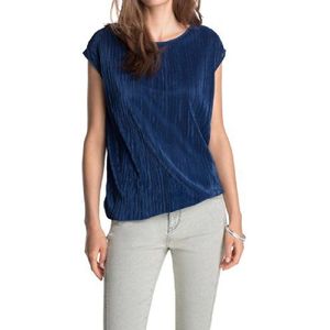 ESPRIT Collection Dames T-shirt in relaxte pasvorm, blauw (Blue Secret 456), XL