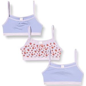 Dim Les Pockets BH voor meisjes, katoen, 3 stuks, Strawberries/Paars/Violet, 16 Jaren