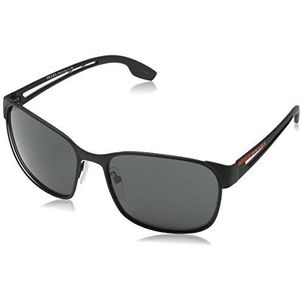 Prada Sport heren 0PS52TS DG05S0 59 zonnebril, zwart (Black Rubber/Grey),