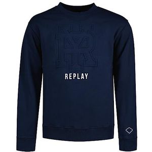 Replay Sweatshirt voor heren, Deep Navy 715, L