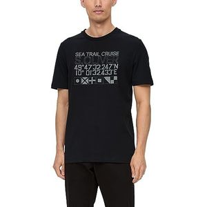 s.Oliver Heren T-shirt korte mouw Black XXL, zwart, XXL
