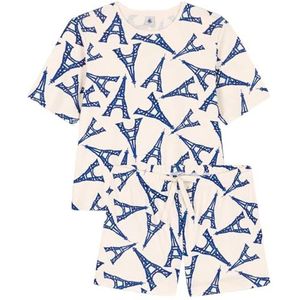 Petit Bateau Pyjacourt dames korte mouwen Avalanche/Multico XS, Lawine/Multico, XS