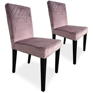 Menzzo Milo stoelen, fluweel, roze, 43