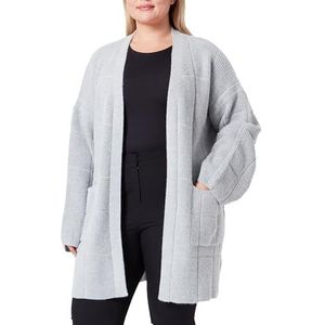aleva Open gebreide cardigan voor dames 15624758-AL04, grijs, XL/XXL, grijs, XL/XXL