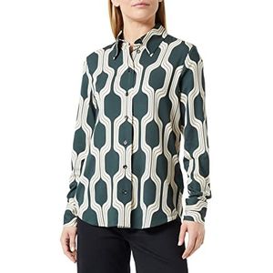 Seidensticker Damesblouse - modieuze blouse - regular fit - getailleerd - hemd blouse kraag - gemakkelijk te strijken - lange mouwen, groen, 38
