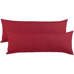 aqua-textil - Classic Line - Kussensloop - Bordeauxrood - 100% Mako-Katoen, Ritssluiting, Oeko-Tex Standard 100