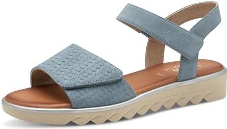 Jana - Softline 8-28265-42 - Damessandalen - Denim - Comfortabele Extra Brede Alledaagse Schoen