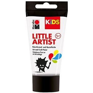 Marabu 03050002070 - KiDS Little Artist, kleur- en knutselverf, wit, 75 ml, veganistisch, droogt snel, voor kinderen vanaf 3 jaar