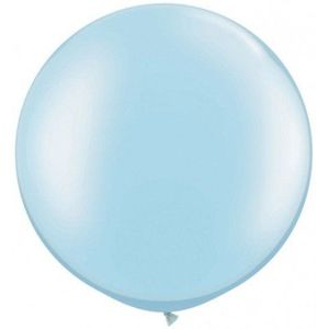 Folat - Blauwe Ballonnen Pearl Light Blue 90cm - 2 stuks