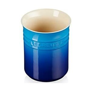 Le Creuset Steengoed potje voor keukengerei, 1 liter, azuurblauw, 71501112200001