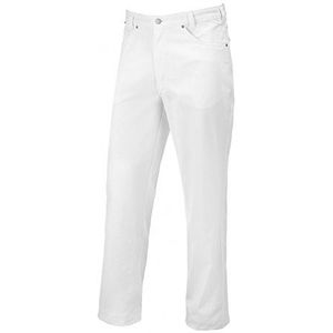 BP Med Trousers 1378-690-21 herenjeans - met vijf zakken - 97% katoen, 3% elastolefine - slanke pasvorm - maat: 102 - kleur: wit