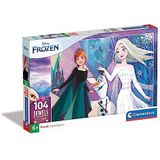 Clementoni Jewels Disney Frozen 2-104 puzzelstukjes voor kinderen, gemaakt in Italië, 6 jaar en ouder, 20182