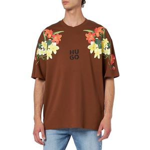 HUGO Heren Diblostee T-shirt, Medium Bruin 212, Medium Bruin 212, M