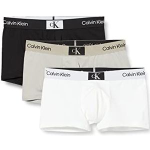 Calvin Klein Jeans Heren Pack van 3 Boxer Short Trunks Stretch, Veelkleurig (zwart, authentiek grijs, wit), XS