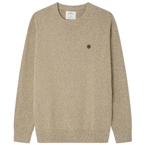 Springfield Nieuw structuurhemd met boomborduurwerk, beige, S