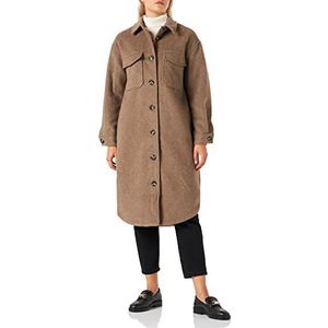 Object Vrouwen OBJELLA Wool Coat NOOS Jas, Fossil, 36, fossiel, 36