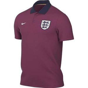 Nike Top England Dri-Fit Vctry Solid Polo voor heren, Rosewood/sesame/wit, FZ5948-655, M