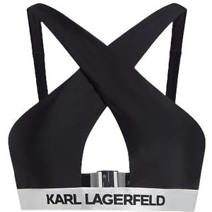 KARL LAGERFELD Logo houder top w/elastisch, zwart, M
