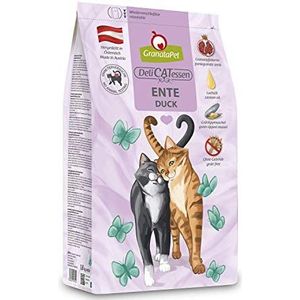 GranataPet DeliCatessen Adult eend, droge voer voor volwassenen katten, lekker compleet voer zonder granen en zonder toegevoegde suikers voor kleine gourmets, 1,8 kg