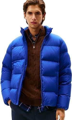 Tommy Hilfiger Heren DOWN STAND PUFFER JKT MW0MW40615 Andere jassen, blauw, S, Blauw (Wedge Blue), S