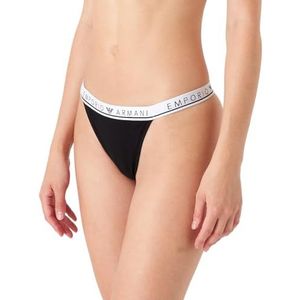 Emporio Armani Dames Thong Panties (verpakking van 2 stuks), zwart, XS