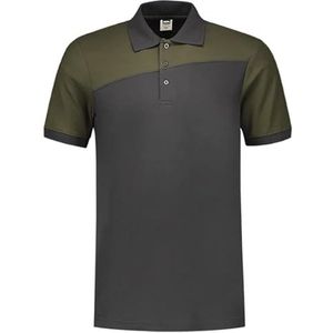 Tricorp 202006 Workwear tweekleurig poloshirt met kruisnaad, 50% gekamd katoen/50% polyester, 180 g/m², zwart-limoen, maat XL