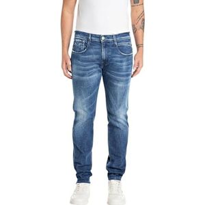 Replay Anbass herenjeans, slimfit, Medium Blue 009-5, 30W / 30L