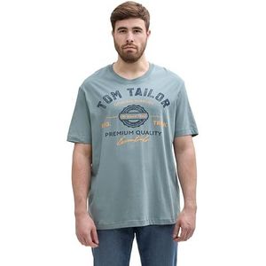 TOM TAILOR Plussize T-shirt voor heren, 27475 - Grijs Mint, 3XL