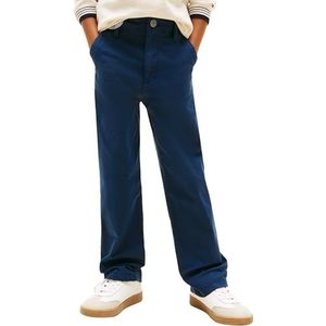 Tommy Hilfiger Jongensbroek Herringbone Relaxed Worker KB0KB10048 Andere broeken, Blauw (Dark Night Navy), 3 jaar, Blauw (Donker Nacht Marine), 3 jaar