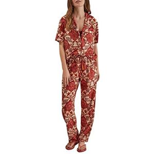 women'secret Pyjama-set voor dames, Oranje print, L