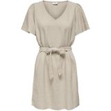 JDY SAY S/S Bell Sleeve Dress WVN Dia, Oatmeal/Detail: melange, XS