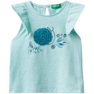 United Colors of Benetton Onderhemd voor meisjes en meisjes, Blauw, 110