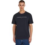 Tommy Jeans Heren TJM Reg lineair logo T-shirt Ext S/S T-shirts, Dark Night Navy, XS