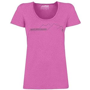 ROCK EXPERIENCE T-shirt voor dames, Super Roze Melange, S