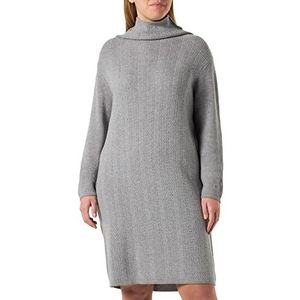 Timezone Dames High Collar Knit Dress Casual jurk, paloma grijs melange, XXL