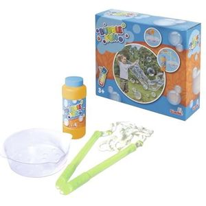 SIMBA 107286193 Bubble Fun Bellenblaas-Lasso, reuzenzeepbellen, 2 x kunststof handgrepen, elk 23 cm, 235 ml loog, schaal, vanaf 3 jaar