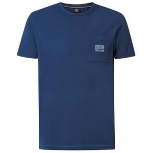 PETROL INDUSTRIES Heren T-shirt, SS, M-1040-TSR639, Kleur: Petrol Blue, Maat: XL, Benzine Blauw, XL